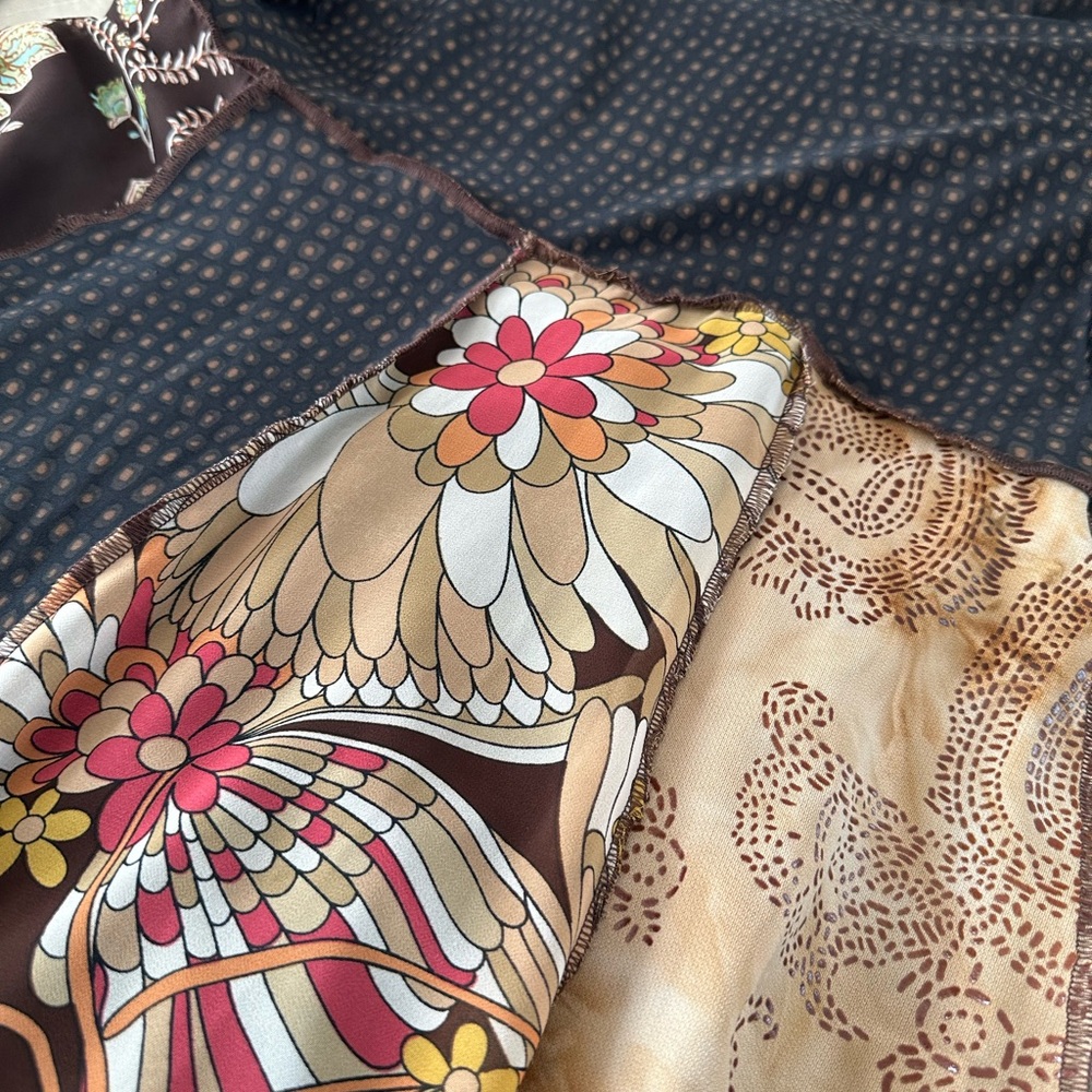 BOHO WOMENS PATCHWORK TOP - Picture 7 of 9